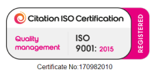 ISO 9001 certificate.